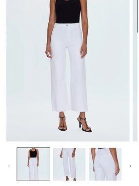pistola White Wide-Leg High-Rise Jeans